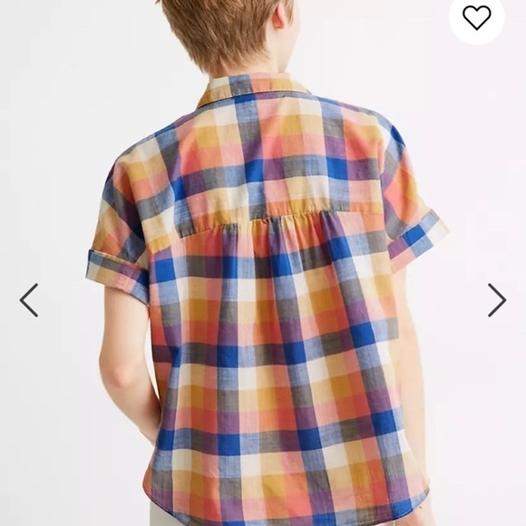 Madewell Hilltop shirt in rainbow check size small - Picture 3 of 12